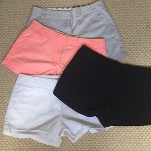 4 pairs J Crew Chino shorts size 4